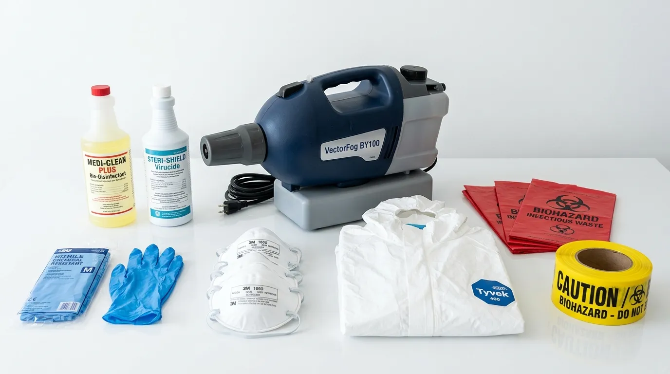 Professional biohazard remediation crew working in Hunts Point