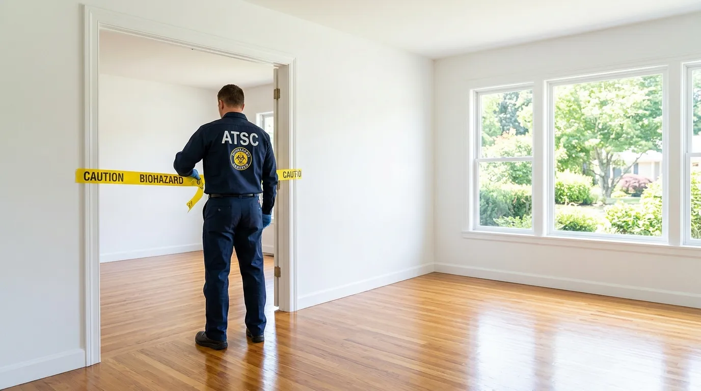 Certified biohazard cleanup crew performing Trauma Scene Cleanup in Hunts Point